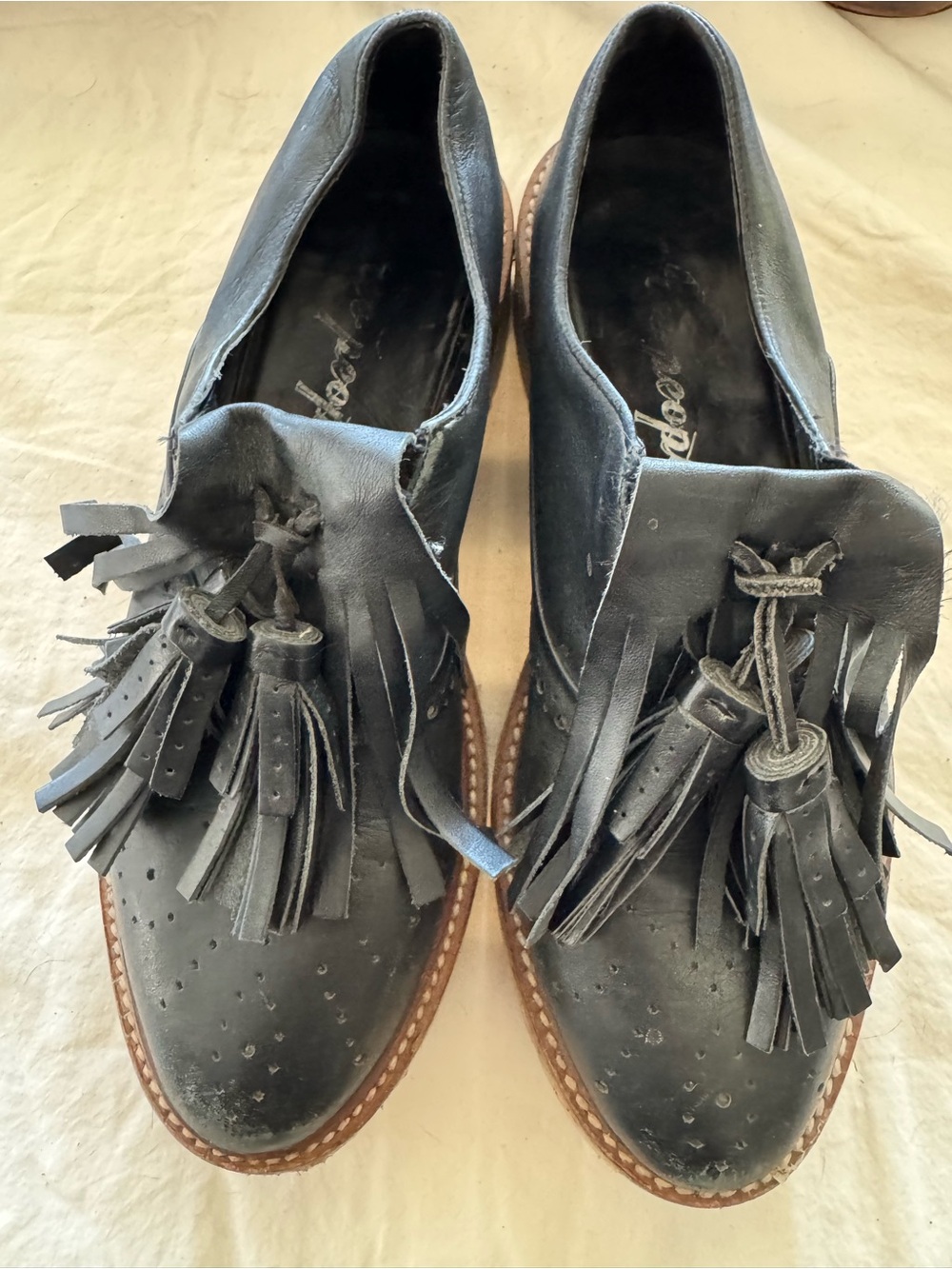 Free People leather Oxfords